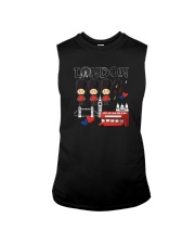 London England Vacation Red White Blue Union Jack Sleeveless Tee thumbnail