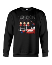 London England Vacation Red White Blue Union Jack Crewneck Sweatshirt thumbnail