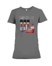 London England Vacation Red White Blue Union Jack Premium Fit Ladies Tee thumbnail