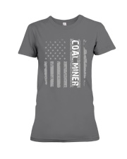 Coal Miner Shirt - American Flag Proud Coal Miner Premium Fit Ladies Tee thumbnail