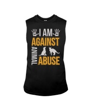 I Am Against Animal Abuse Rescue Rights Sheltet Sleeveless Tee thumbnail