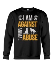 I Am Against Animal Abuse Rescue Rights Sheltet Crewneck Sweatshirt thumbnail