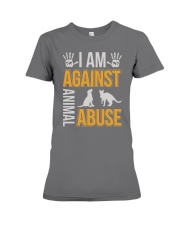 I Am Against Animal Abuse Rescue Rights Sheltet Premium Fit Ladies Tee thumbnail