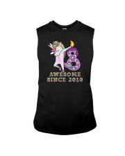 Unicorn Dabbing Awesome Since 2010 - 8th Birthday Sleeveless Tee thumbnail