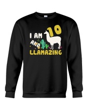 Llama 10th Birthday Llamazing Shirt for Girls Crewneck Sweatshirt thumbnail
