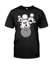 Bowling Pins Knocked Down Strike Scared Nut Classic T-Shirt front