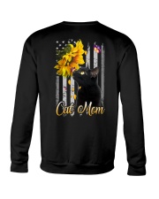 Black Cat Mom Flag 2 Sides Crewneck Sweatshirt tile