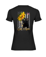 Black Cat Mom Flag 2 Sides Premium Fit Ladies Tee tile