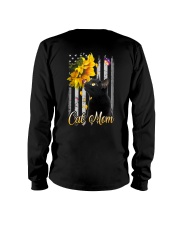 Black Cat Mom Flag 2 Sides Long Sleeve Tee tile
