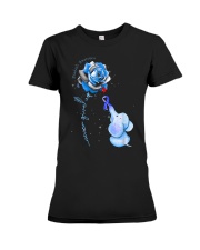 Diabetes Rose - Never Give Up Premium Fit Ladies Tee tile