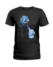 Diabetes Rose - Never Give Up Ladies T-Shirt tile