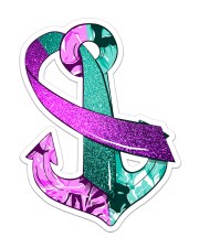 Suicide Anchor Sticker Sticker - Single (Vertical) front