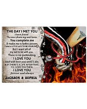Personalized Fire Fighter And Nurse The Day I Met 17x11 Poster front