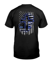Back The Blue Sunflower 2 Sides Premium Fit Mens Tee tile