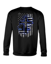 Back The Blue Sunflower 2 Sides Crewneck Sweatshirt tile