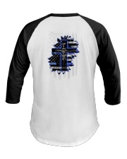 Back The Blue Sunflower 2 Sides Baseball Tee tile