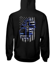 Back The Blue Sunflower 2 Sides Hooded Sweatshirt tile