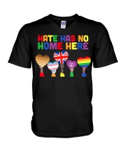 LGBT- UK - Hate Has No Home Here V-Neck T-Shirt tile