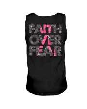 Breast Cancer - Faith Over Fear 2 Sides Unisex Tank tile