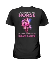 Horse Healthy Breast Cancer 2 Sides Ladies T-Shirt tile
