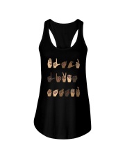African American Sign language 15 Ladies Flowy Tank tile