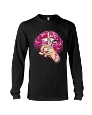 Breast Cancer Messed With The Wrong Girl 2 Sides Long Sleeve Tee tile