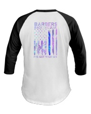 Barber Back The Blue 2 sides Baseball Tee tile
