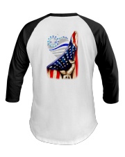 Back The Blue Flag 2 Sides Baseball Tee tile