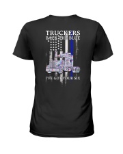 Back The Blue And Trucker 2 Sides Ladies T-Shirt tile