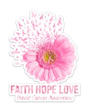 Breast Cancer Faith Hope Love St Sticker - Single (Vertical) front