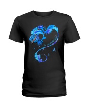 Diabetes - Dolphin No One Fights Alone Ladies T-Shirt tile
