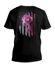 Bc Awareness Dragon 2 Sides V-Neck T-Shirt tile