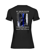 Blue Thin - If Your Path Demands You Walk 2 Sides Premium Fit Ladies Tee tile