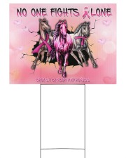 Breast Cancer Horse No One Fight Alone 24x18 Yard Sign front