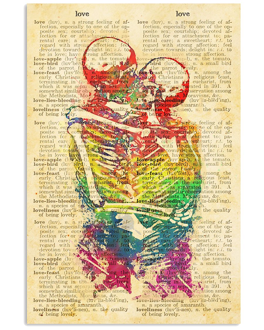 Skull LGBT Love Dictionary Style 11x17 Poster