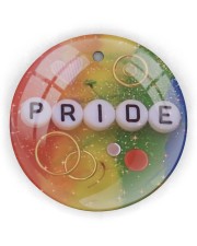 LGBT Pride Ornament Circle Ornament (Wood tile
