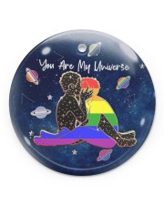 LGBT - You Are My Universe Circle ornament - single (porcelain) front