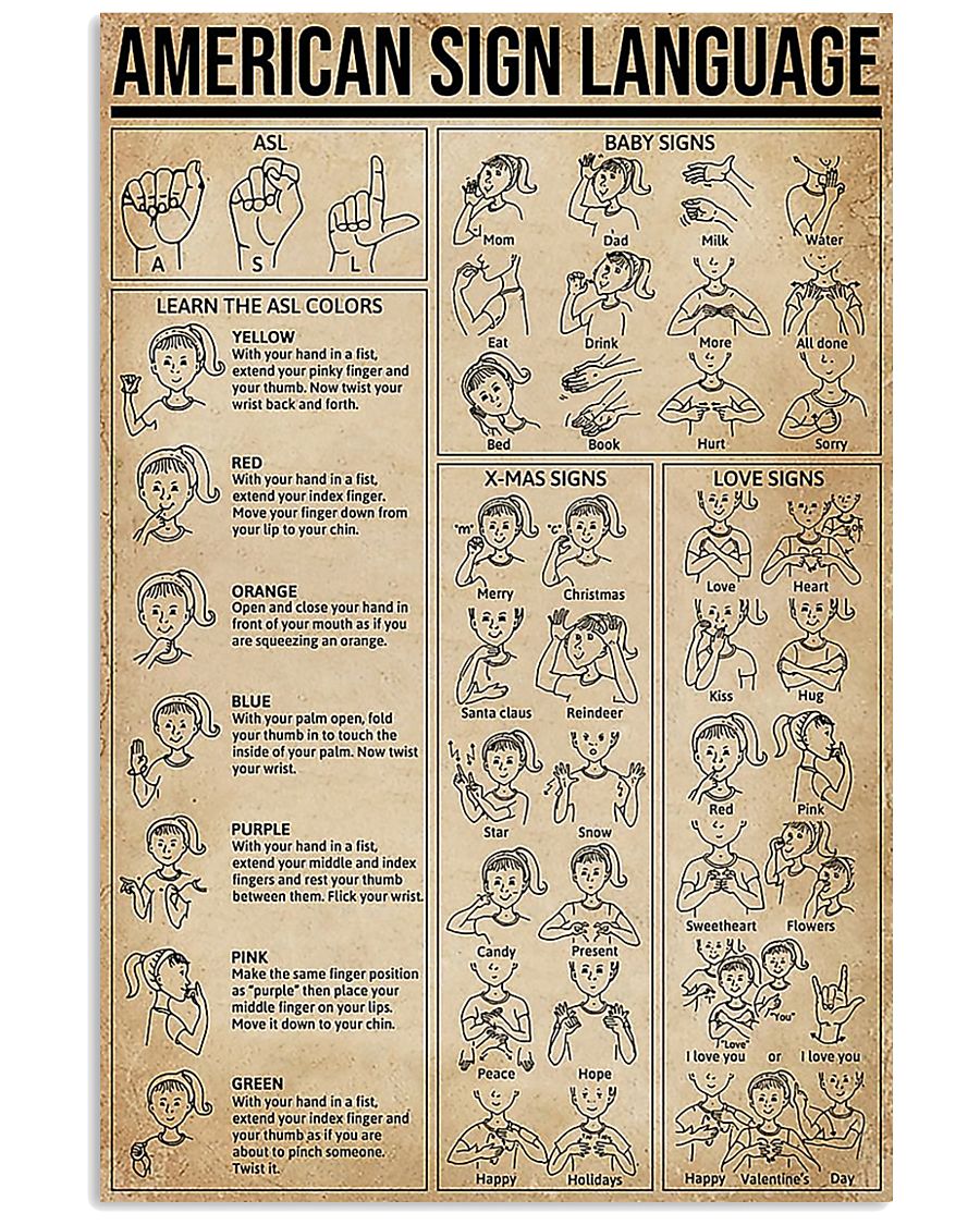 American Sign Language 11x17 Poster