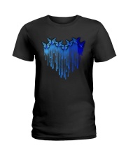 Diabetes Watercolor Heart Ladies T-Shirt tile