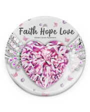 Breast Cancer - Faith Hope Love Circle ornament - single (porcelain) thumbnail