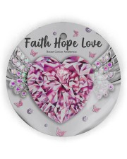Breast Cancer - Faith Hope Love Circle ornament - single (wood) thumbnail