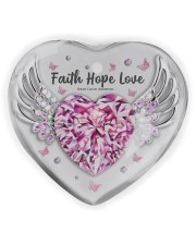 Breast Cancer - Faith Hope Love Heart ornament - single (wood) thumbnail
