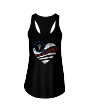 Nurse - Heart Independence Day 2 Sides Ladies Flowy Tank tile