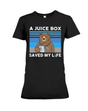 Diabetes A Juice Box Saved My Life Premium Fit Ladies Tee tile