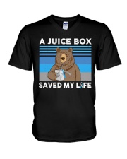 Diabetes A Juice Box Saved My Life V-Neck T-Shirt tile