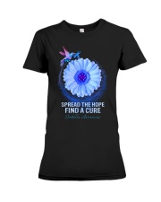 Diabetes Find A Cure Premium Fit Ladies Tee tile