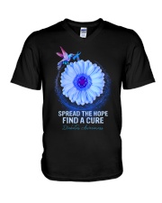 Diabetes Find A Cure V-Neck T-Shirt tile