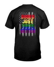 LGBT Dudes Just Taste Better 2 Sides Premium Fit Mens Tee tile