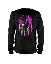 Breast Cancer Eagle And Rose 2 Sides Long Sleeve Tee tile