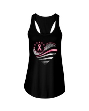 Breast Cancer Heart Flag 2 Sides Ladies Flowy Tank tile